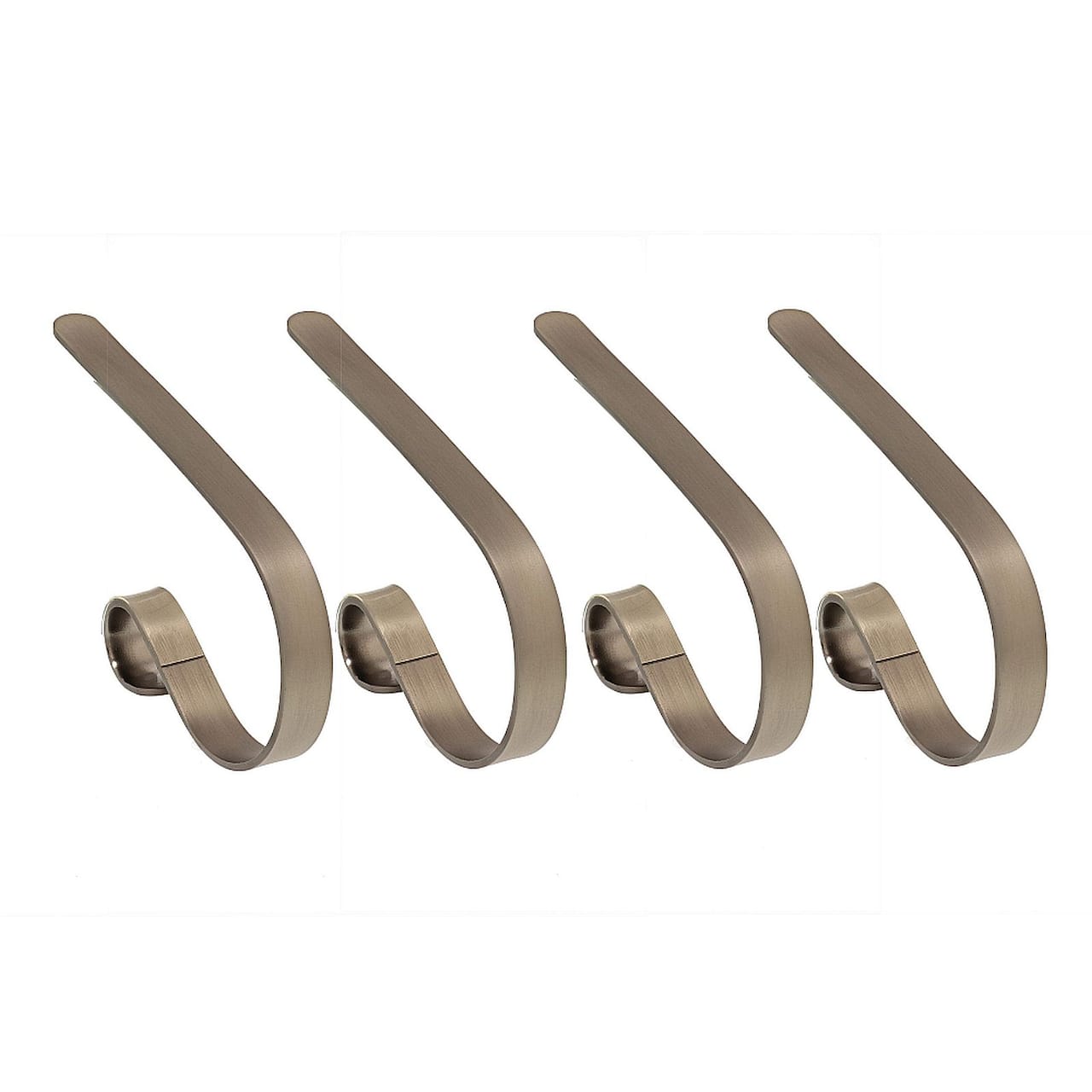 Original MantleClip® Brushed Nickel Stocking Holders, 4ct.